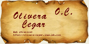 Olivera Čegar vizit kartica